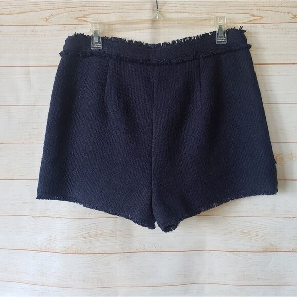 Cinq a Sept Allen Boucle Tweed Tailored Fit Shorts Navy Blue Women's Size 10 - Picture 8 of 14